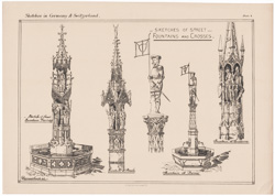 Sketches of Street Fountains and Crosses 